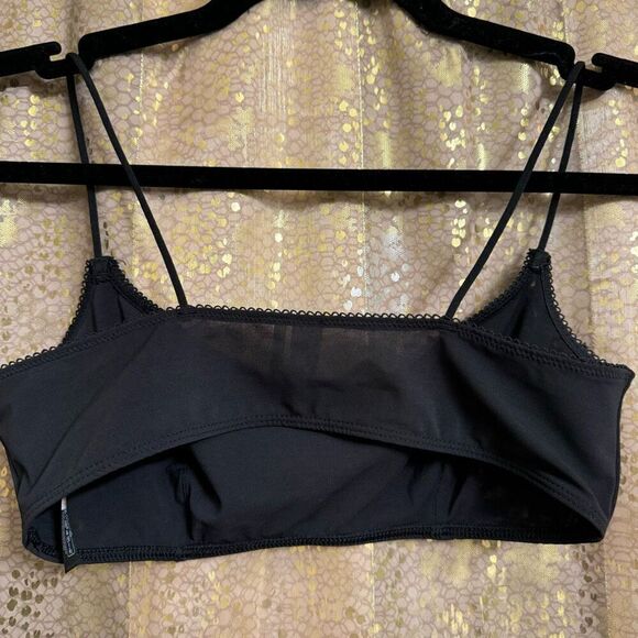 Urban Outfitters Black Out From Under Spaghetti Strap Unlined Bralette Small - Picture 2 of 6